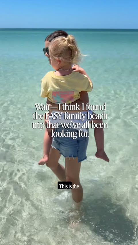 Instagram post by @kidfriendlystays for Allegiant Air. Caption reads: 🏖️ Comment “link” for all of our travel details....