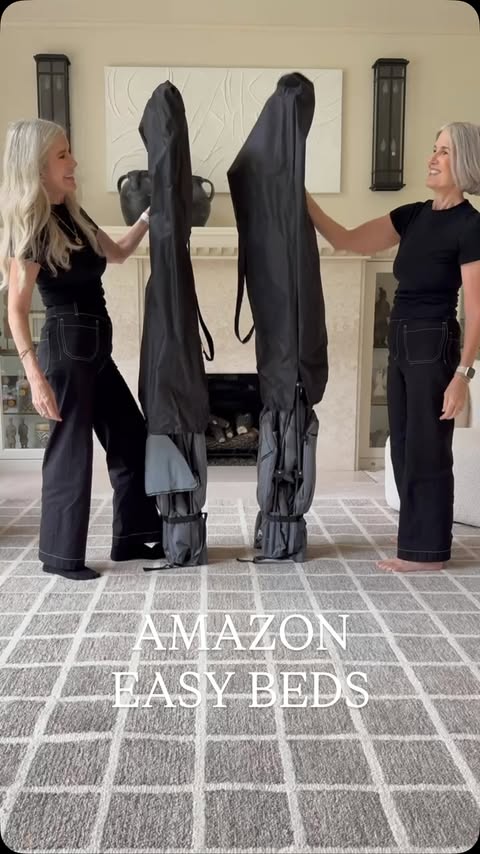 Instagram post by @julie.thedesigntwins for Amazon Influencer Program. Caption reads: The perfect setup for camping, guests, road trips,....
