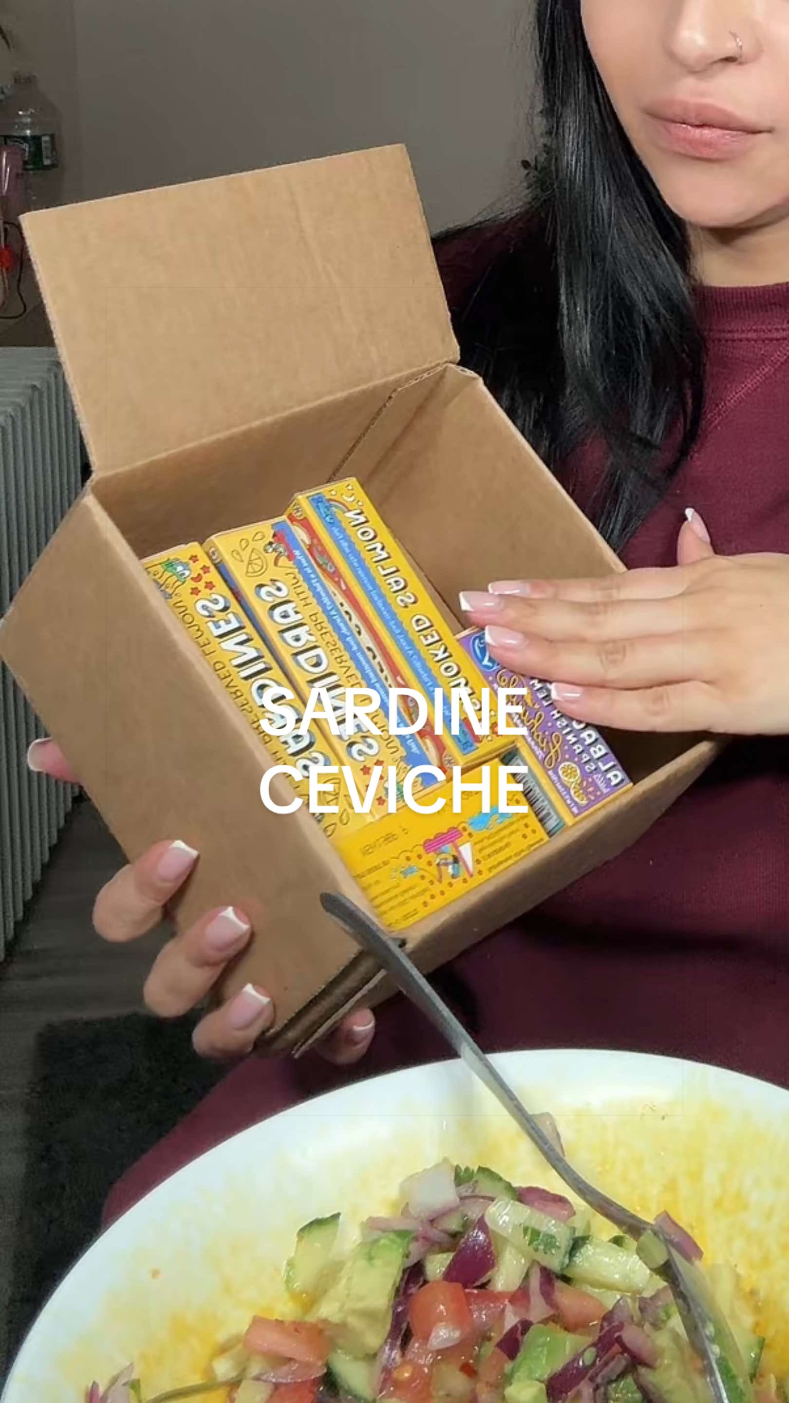TikTok post by @jocelvnnavrro for Fishwife. Caption reads: [...] or the trout were my faves so far @Fishwife....