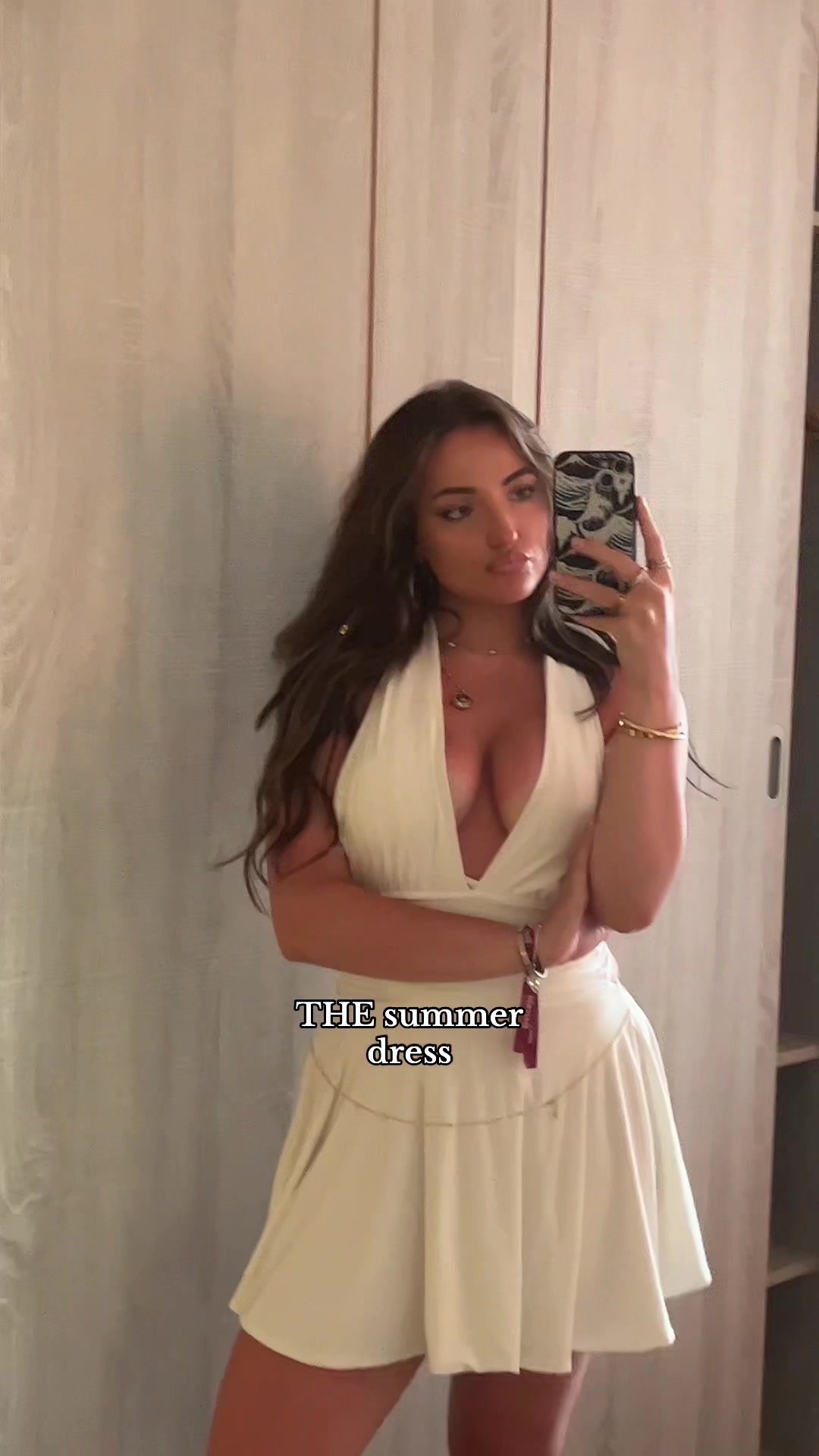 TikTok post by @leilahusseinx for Rebellious Fashion. Caption reads: me looking chopped sunbathing at the pool all day....