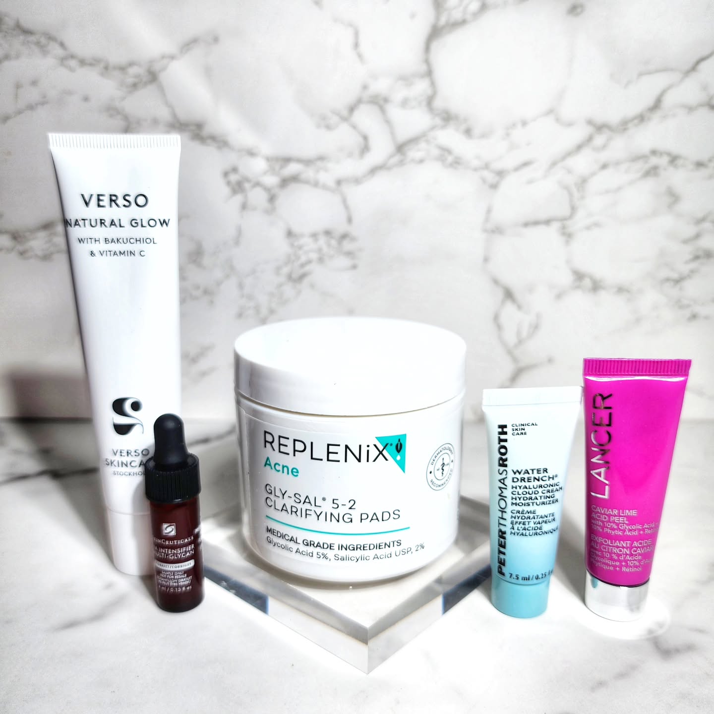 Instagram post by @alena07112 for SkinCeuticals. Caption reads: Introducing BeautyFix Kit by @dermstore. This box....