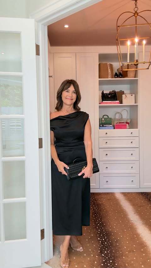 Instagram post by @susie.wright for Saks Fifth Avenue. Caption reads: The ONE black dress I recommend to all my friends....
