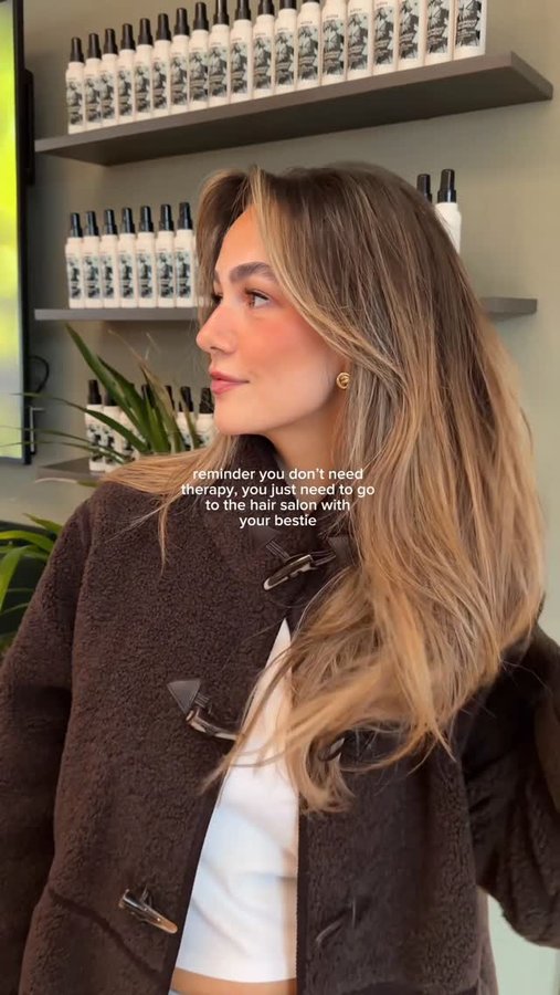 Instagram post by @camisophiaaaaa for Aveda. Caption reads: @aveda knows the vibes!! 🤝👼🏼🎀💘.