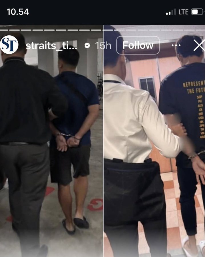 Instagram post by @mainbasket for The Straits Times. Caption reads: Pengaturan skor. Singapura memang beda. Setelah....