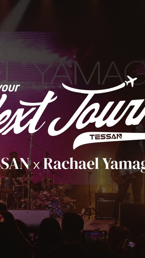 Instagram post by @rachaelyamagata for Tessan. Caption reads: 🧡TESSAN × Rachael Yamagata丨✈️ What's your next....
