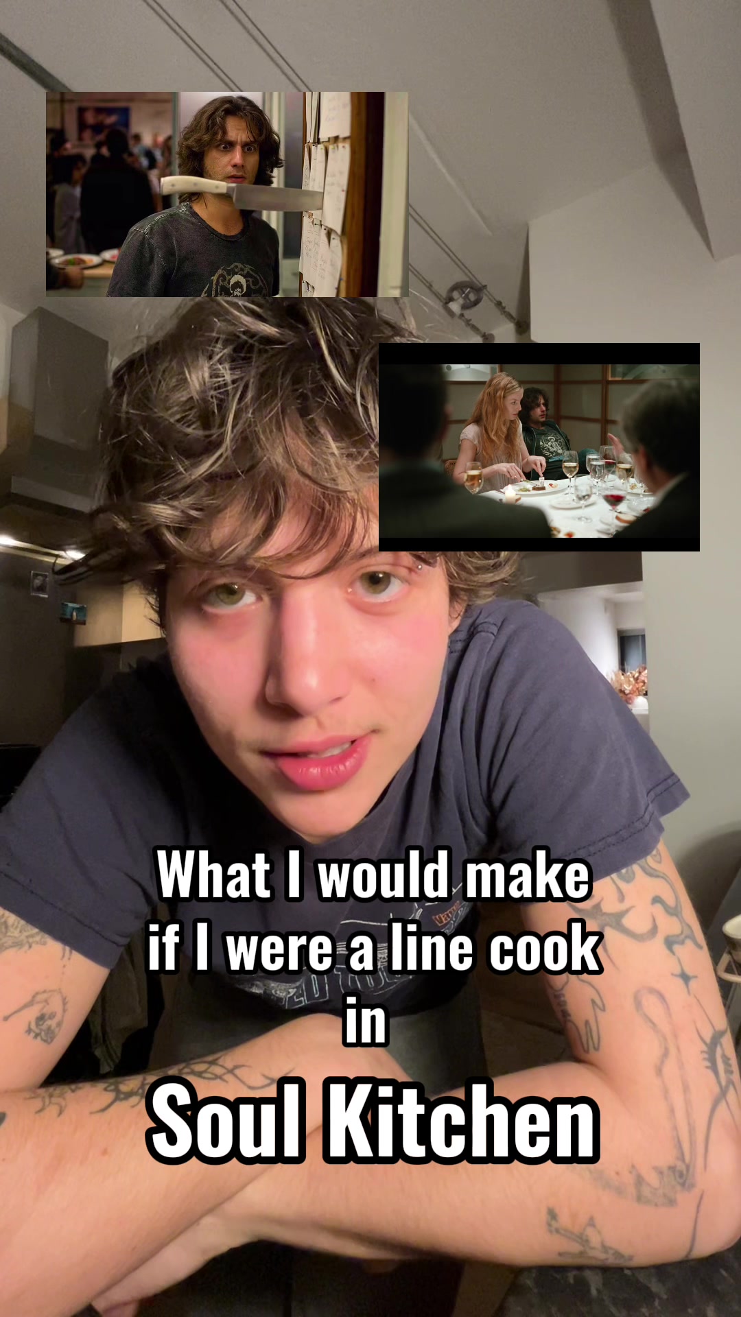 TikTok post by @giovanniskitchen for MUBI. Caption reads: [...] the LETS EAT FOOD & FILM collection on @mubi....