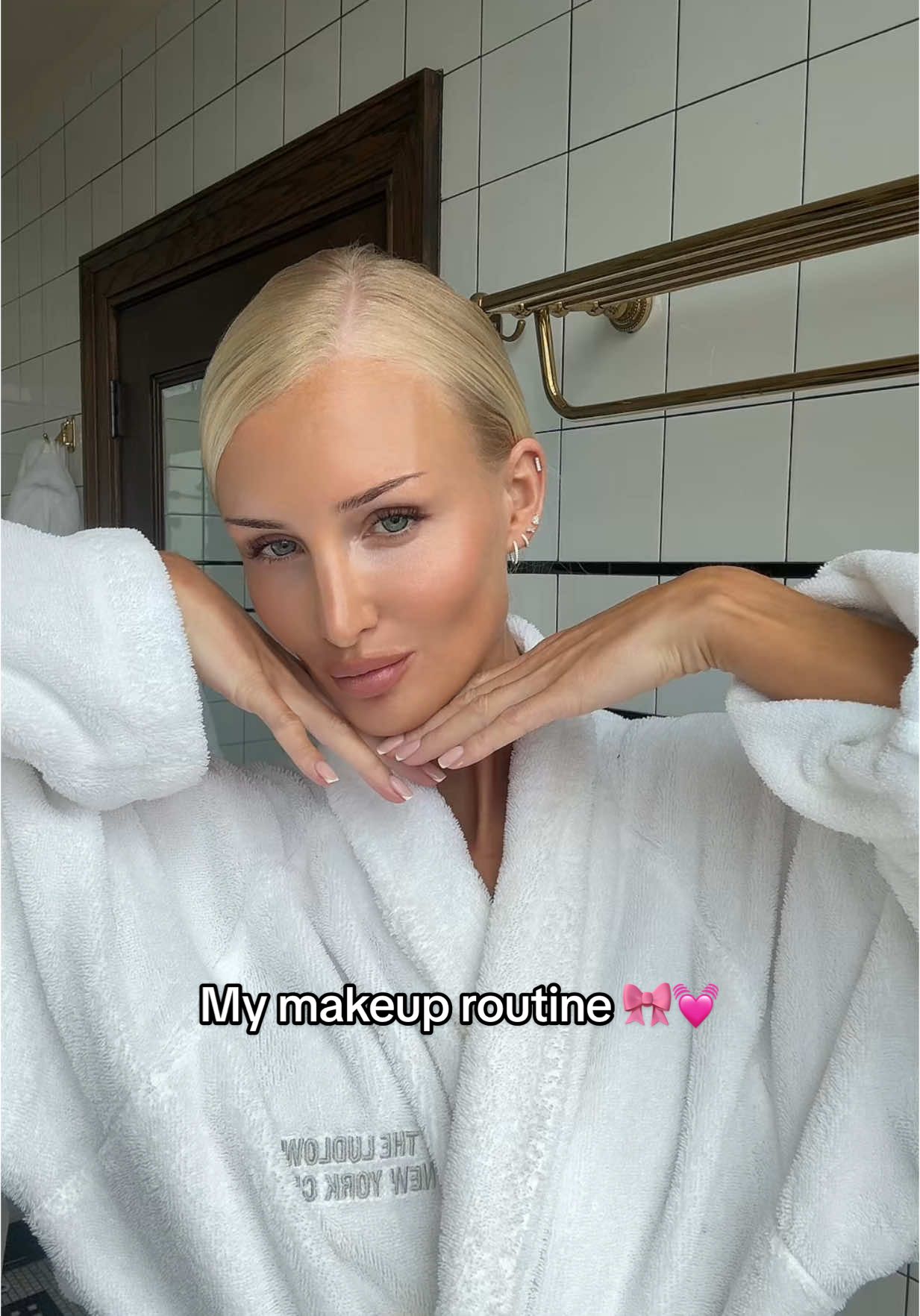 TikTok post by @lovisaworge for CAIA Cosmetics. Caption reads: Advertisement @CAIA Cosmetics - My makeup routine....