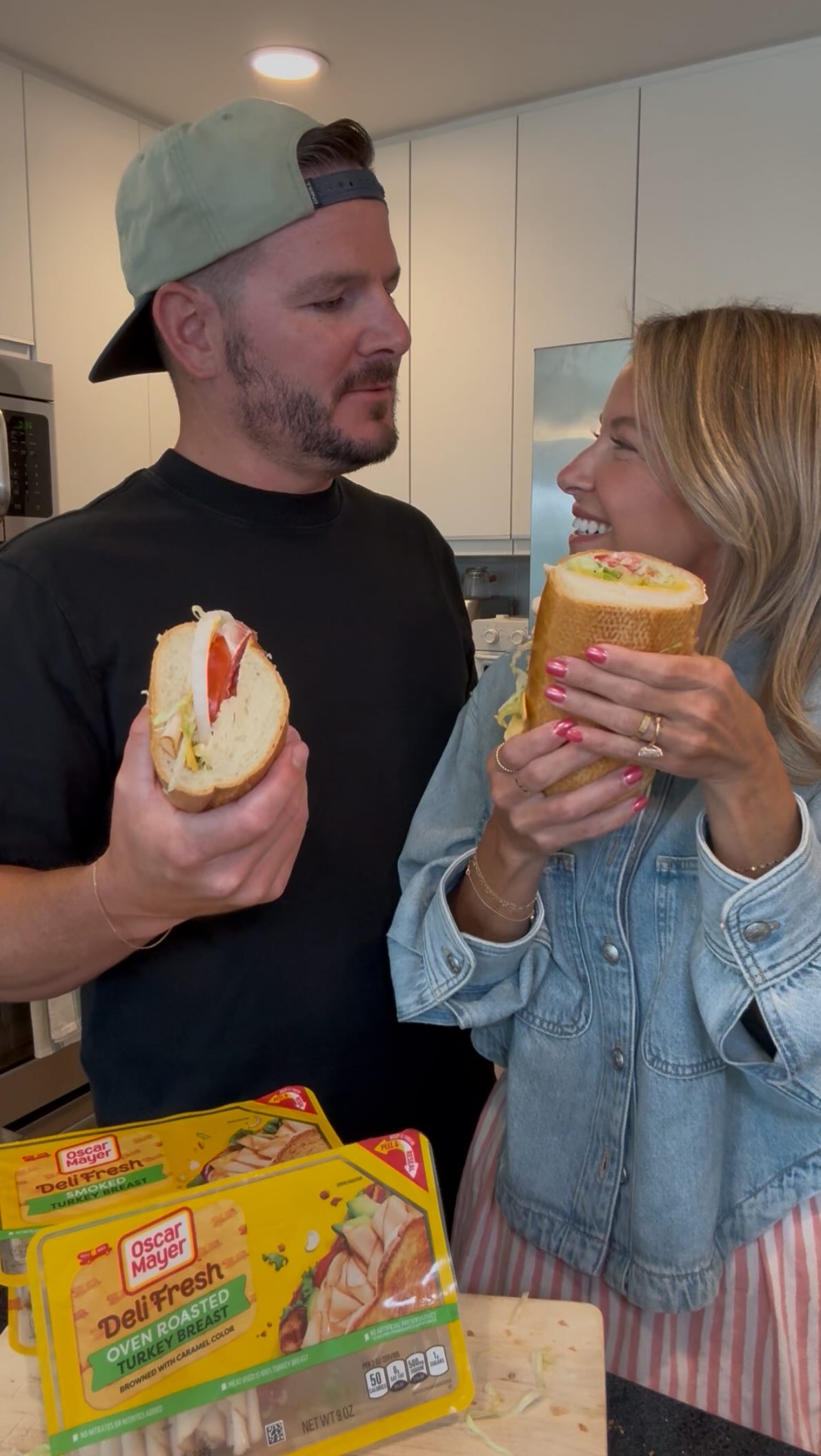 Instagram post by @kelliebullock for Oscar Mayer. Caption reads: #OscarMayerPartner My favorite guy + my favorite....