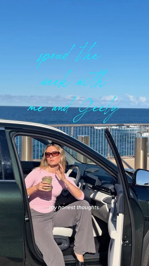 Instagram post by @luzyjansen for Geely. Caption reads: A week with the Geely EX5 and I completely....