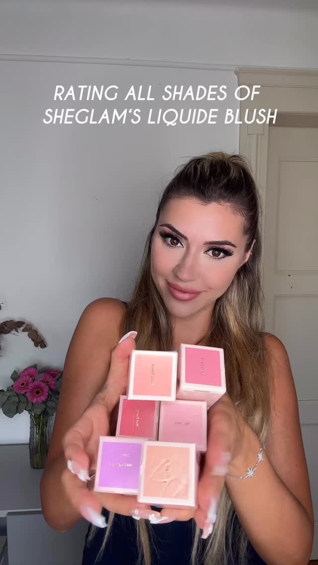 Instagram post by @aylin.lukas for SHEGLAM. Caption reads: Ich teste die VIRALEN Liquid Blushes von SHEGLAM....