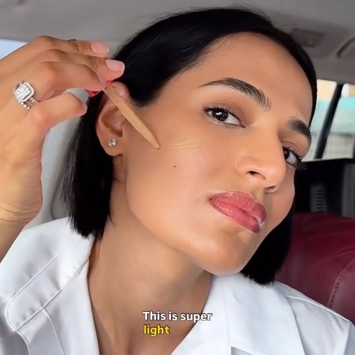 Instagram post by @divyabhathela for Nykaa. Caption reads: L’Oréal Paris Infallible 24H Tinted Serum —....