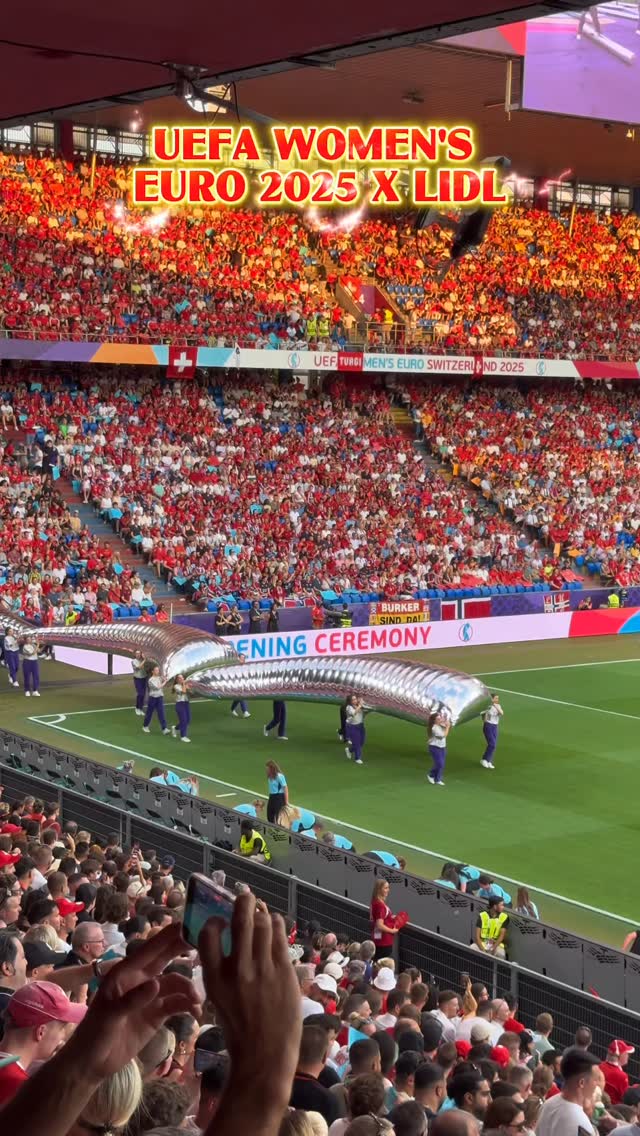Instagram post by @jas.decker for lidlch. Caption reads: ✅ The UEFA Women’s EURO 2025 has officially kicked....