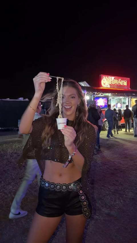Instagram post by @taylor_herrera_ for Maruchan. Caption reads: [...] about Neon Carnival last weekend with....