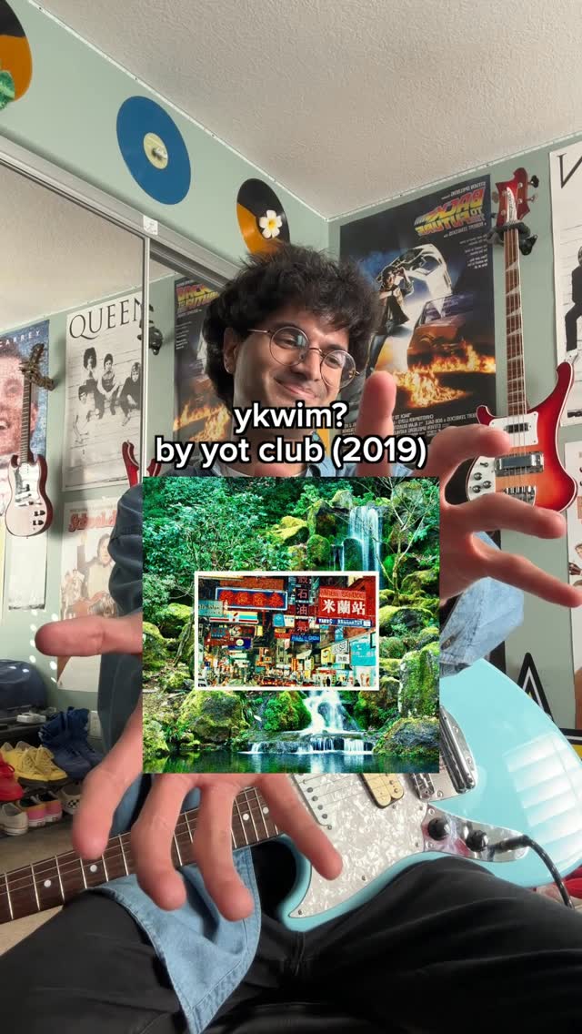 Instagram post by @mynameisnotdrewww for Reverb. Caption reads: ykwim guitar tutorial! #guitar #yotclub #ykwim....