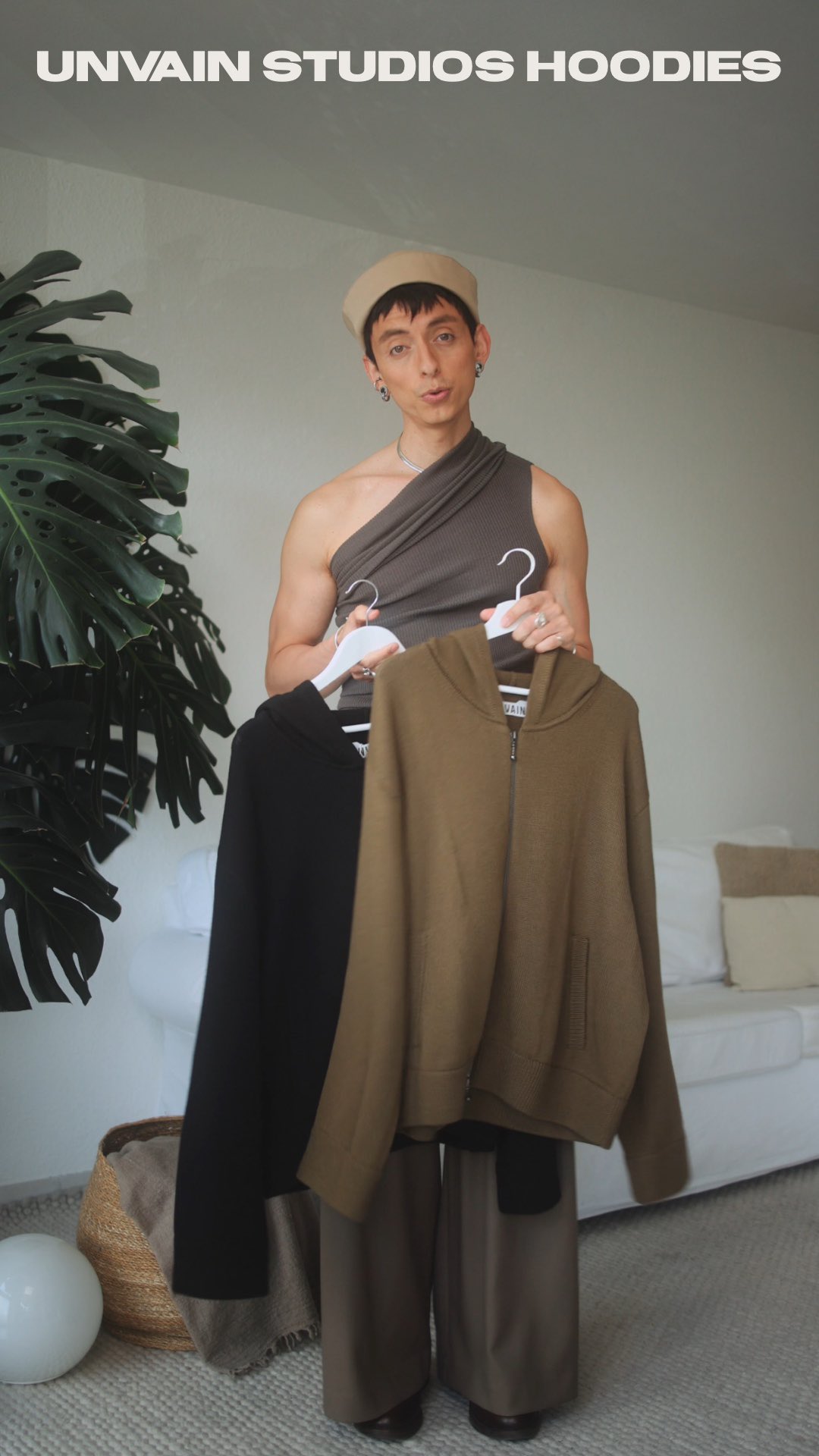 Instagram post by @soy_raka for RICK OWENS ONLINE. Caption reads: [ad] I’m actually looking forward to autumn....
