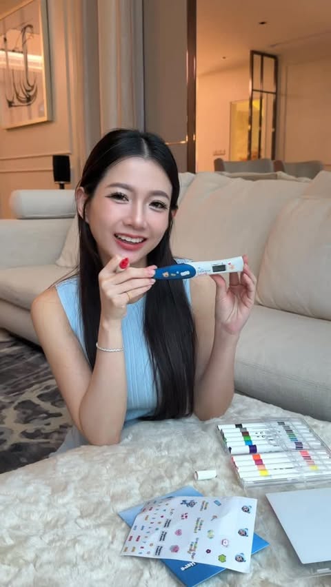 Instagram post by @weipinnn for Clearblue. Caption reads: [...] the joy. Double the blessings ✨​....