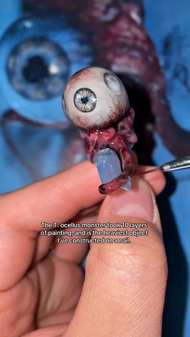 Instagram post by @vivxue for FX Networks. Caption reads: Today, I’ve unlocked a new level of nail art,....