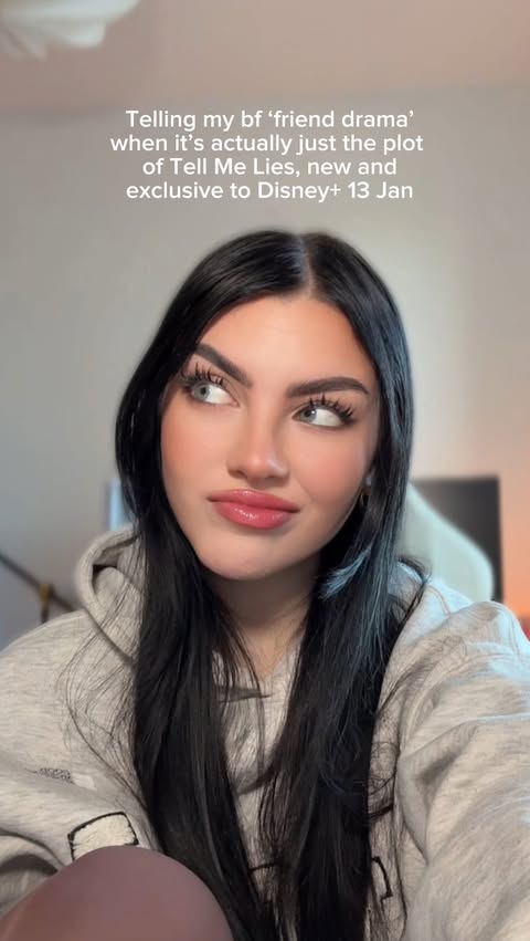 Instagram post by @chloetaylor for Disney plus. Caption reads: [...] 3 of Tell Me Lies exclusively on....