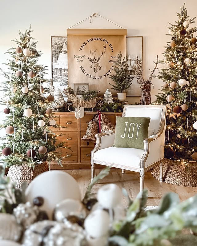 Instagram post by @rusticwildarrow for Best Choice Products. Caption reads: Stepping into a cozy holiday corner filled with....