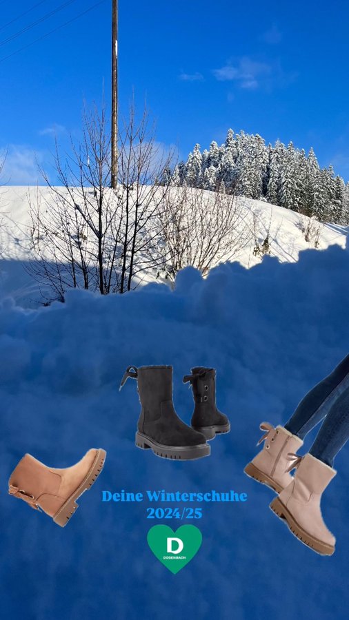 Instagram post by @ccarinaseiler for Dosenbach. Caption reads: [...] Entdecke die neue Mukluk-Kollektion💚....