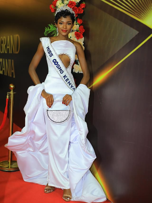 Instagram post by @missgrandtanzania_2025_2026 for Miss Universe. Caption reads: We thank @missgrandtanzania_2025_2026 for hosting....