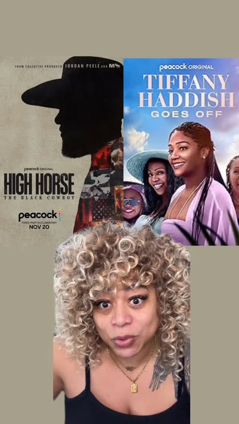 Instagram post by @thetalkofshame for Peacock. Caption reads: Your next binges should be High Horse: The Black....