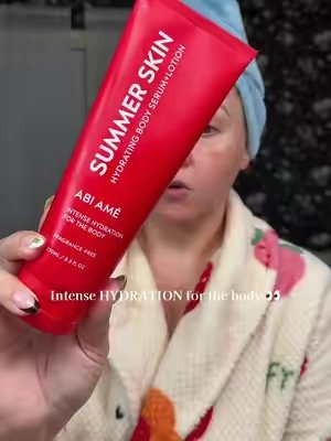 TikTok post by @dailyglowwithdes for Abi Amé. Caption reads: This one is for the lotion HATERS 🤪 @ABI AMÉ....