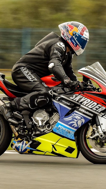 Instagram post by @the.agustaart for HJC Helmets. Caption reads: [...] 
@mvagustamotor 
@arrowexhaust
@hjchelmets....