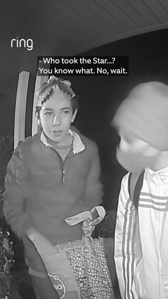 Instagram post by @goodnews_movement for Ring. Caption reads: Generous boys empty Halloween bags to give woman....