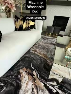 TikTok post by @sophiadecor for MontVoo Rugs. Caption reads: Beautiful rug@MontVoo Rugs #rugsoftiktok #rugs....