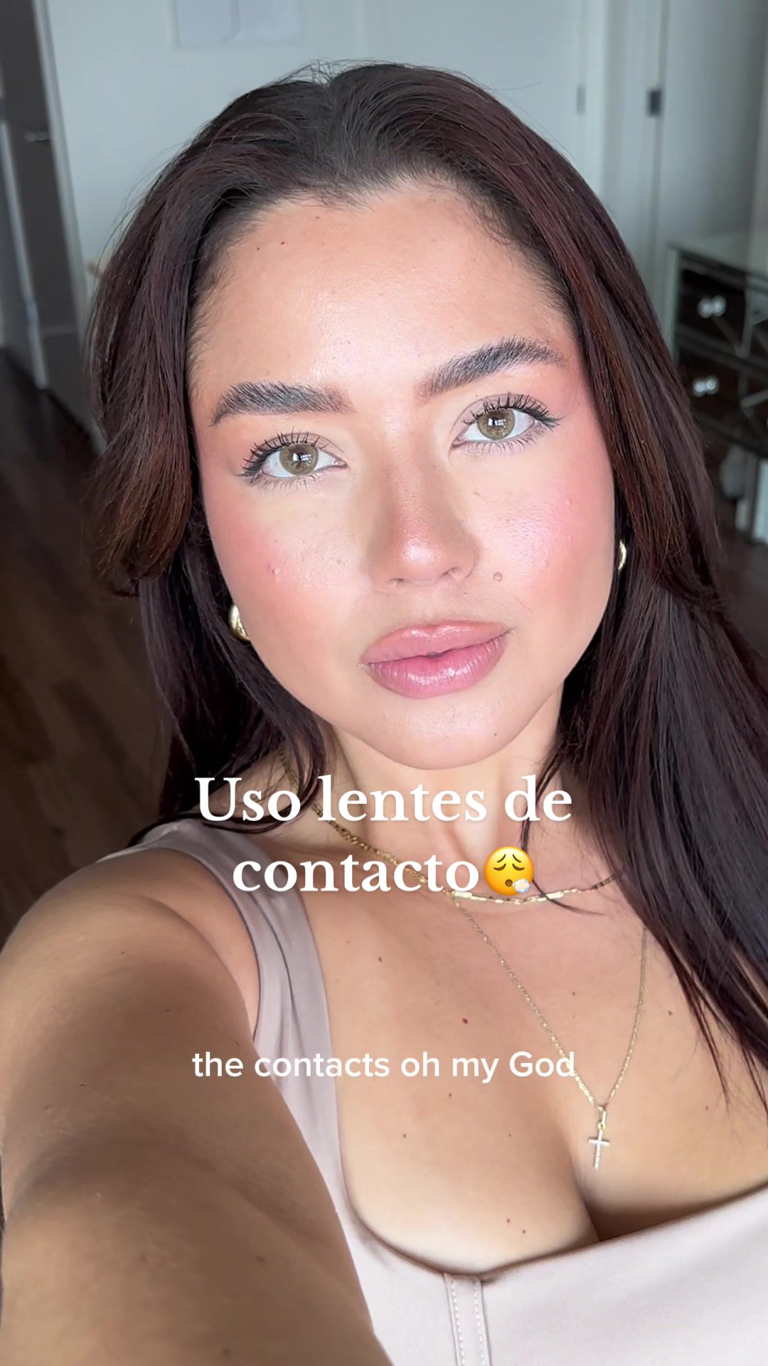 TikTok post by @saralzuniga for Dimple Color. Caption reads: [...] code: SARAZ15 for 15% off🫶🏼 @Dimple Color....