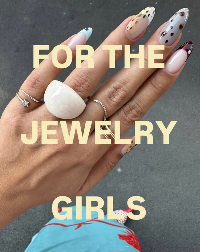 Instagram post by @sarahbrezel for MEJURI. Caption reads: as you can probably tell… I like jewelry *gifted....