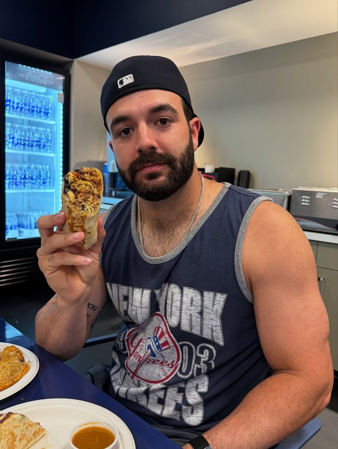 Instagram post by @wells.ranked.burritos for Truist. Caption reads: 7/20/25 - Atlanta, GA - Braves Visiting Clubhouse....