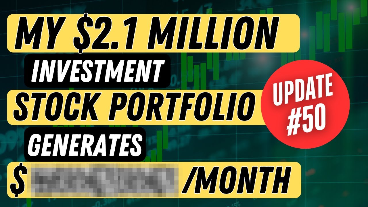 YouTube post by @PassiveIncomeInvesting for Redbubble. Caption reads: My $2.1 Million Stock Portfolio Unveiled - July....