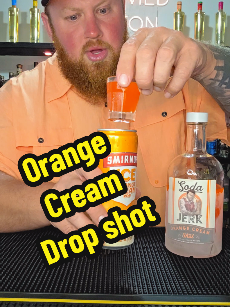 TikTok post by @wildwildwestonn for Draft Top. Caption reads: Orange cream Drop shot! #sodajerk #orangesodajerk....