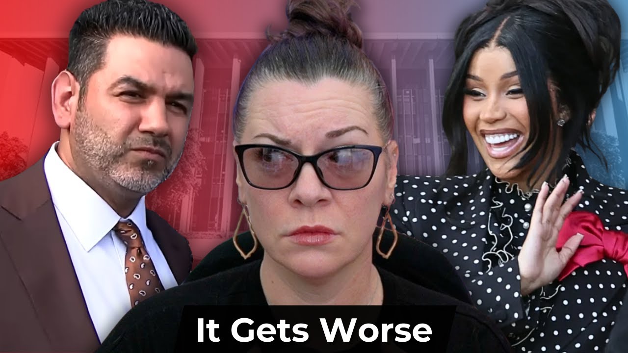 YouTube post by @TheEmilyShow for OneSkin. Caption reads: Cardi B Gets Request for Settlement The Day After....