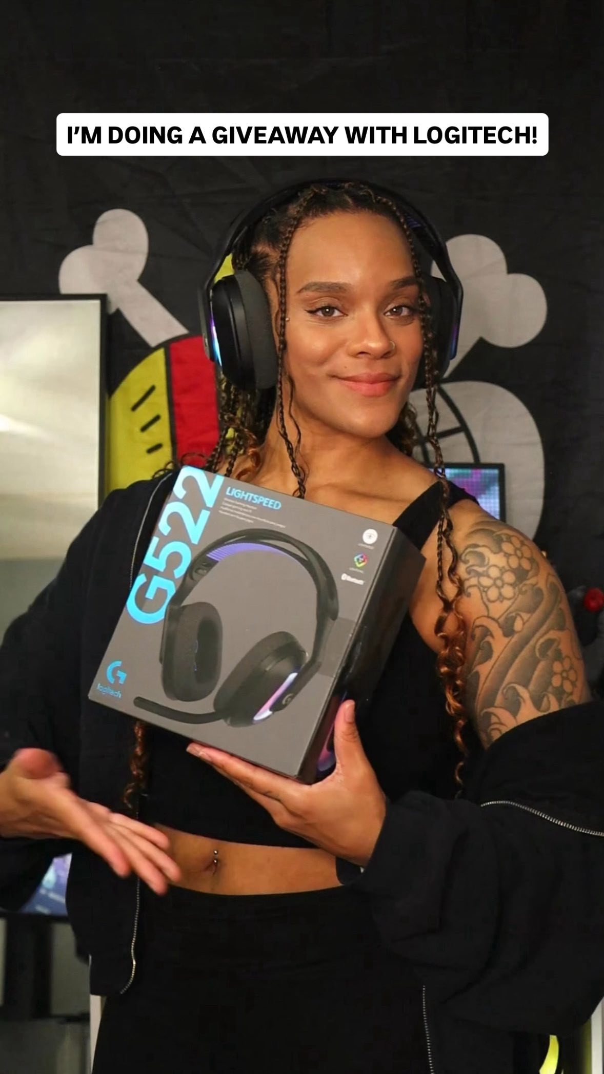 Instagram post by @alicewolves for Logitech G. Caption reads: First of all, THANK YOU SO MUCH to @logitechg for....