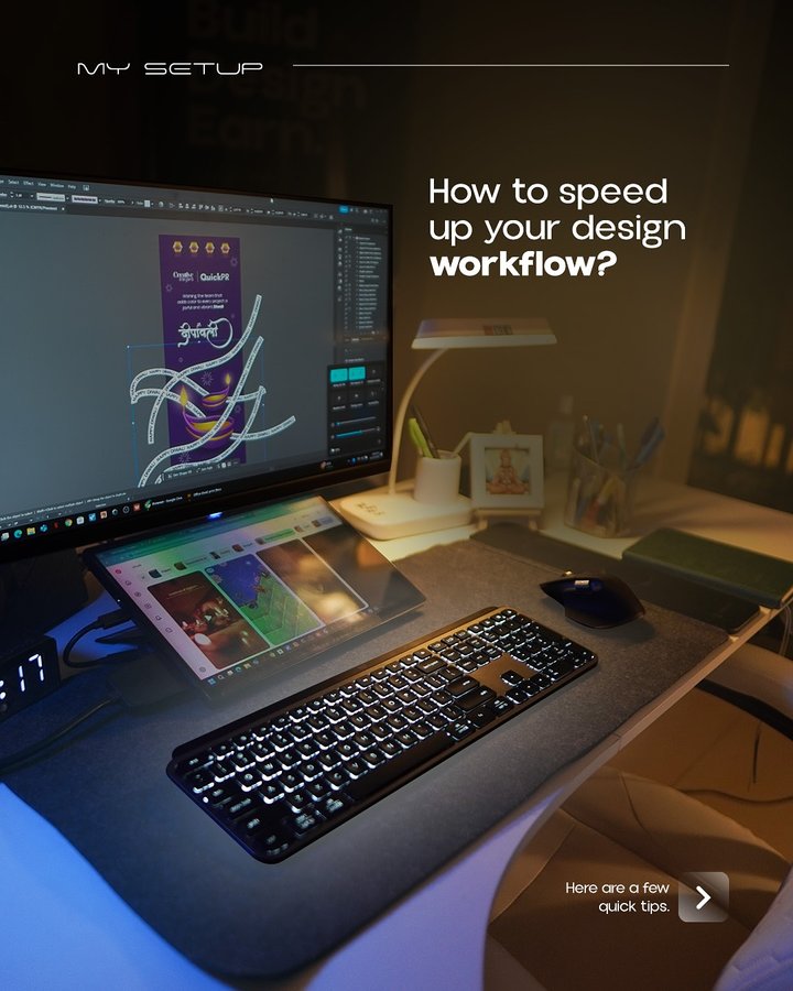 Instagram post by @_raviranjan_singh for Logitech. Caption reads: Tools that match my pace.
The MX Keys S Combo by....