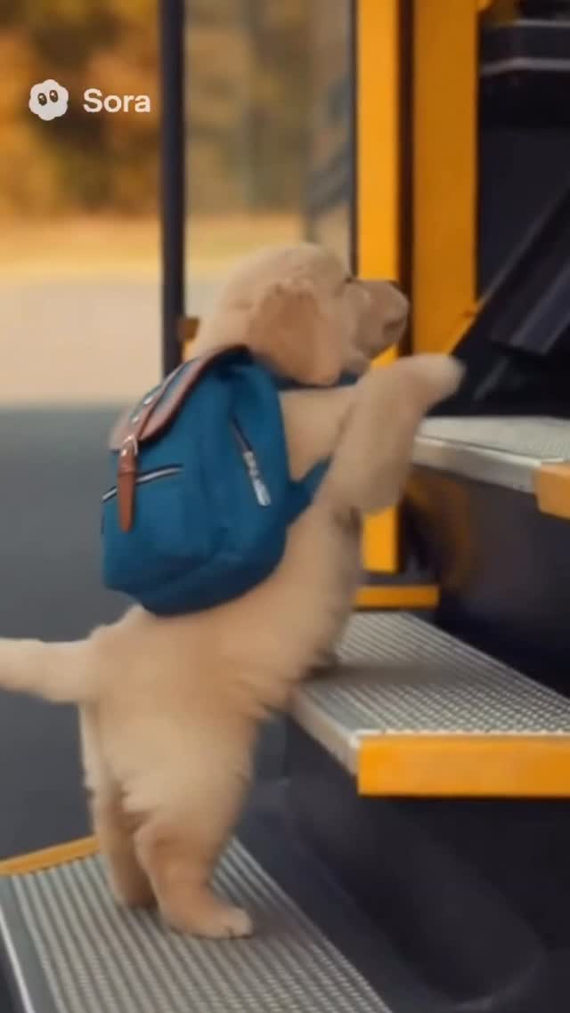 Instagram post by @soraofficial for OpenAI. Caption reads: The first day of school is always a little scary.....