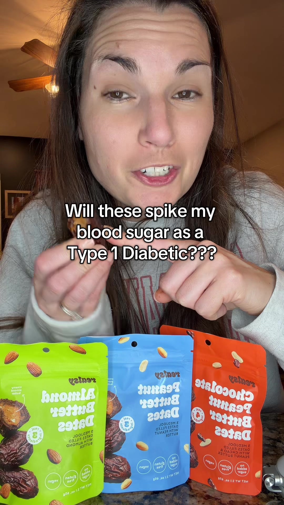 TikTok post by @wholeladafun for Realsy. Caption reads: #diabetes #diabeticfriendly #bloodsugar....