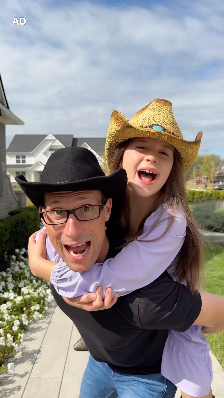 Instagram post by @themccartyfam for lolsurprise. Caption reads: Dad challenged me to a hair beads duel!

L.O.L.....