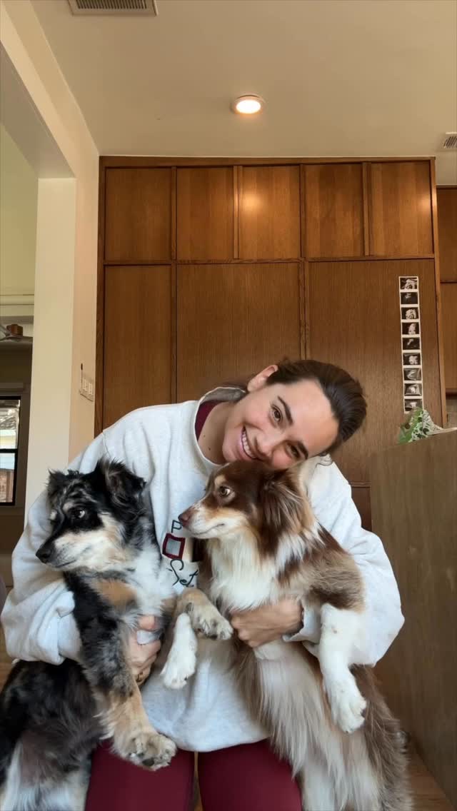 Instagram post by @kylieholbeck for Greenies. Caption reads: #ad they could not be more different…but still so....