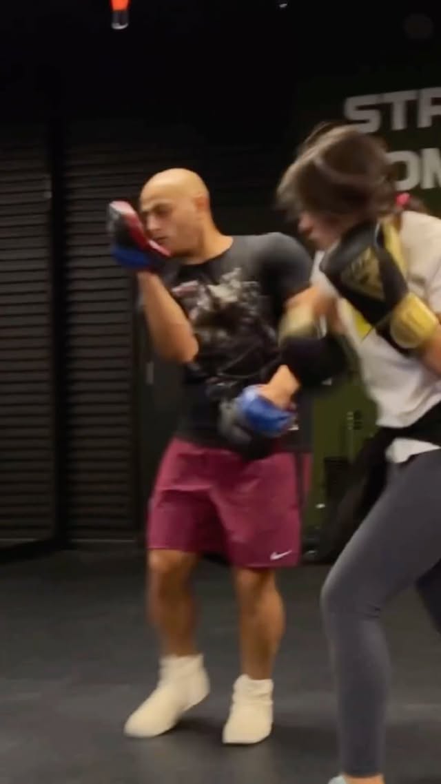 Instagram post by @bachirzakari_boxing for RDX Sports. Caption reads: STRIKING FEELS DIFFERENT 😄🥊 WITH MY FAVORITE....