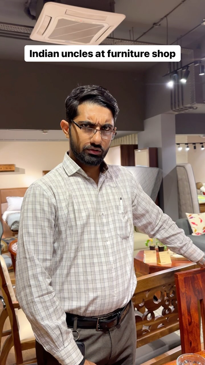 Instagram post by @ankitdrobow for Pepperfry.com. Caption reads: Soch raha hu apne ghar ka furniture change....