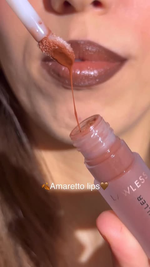 Instagram post by @marinanalha for LAWLESS Beauty. Caption reads: Amaretto lips 🤎

I don’t know about you but....