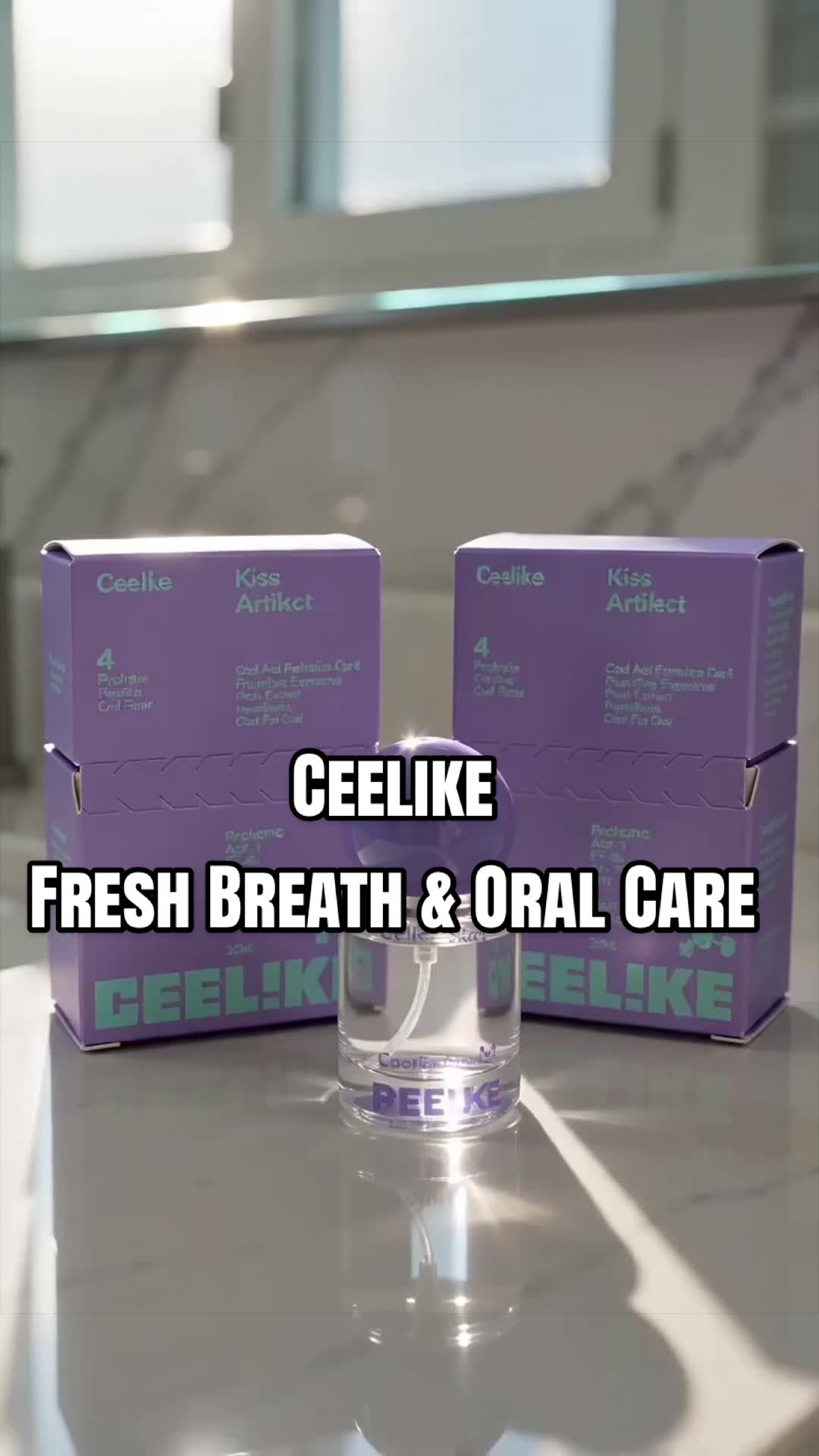 TikTok post by @mdj_longevity for Ceelike Oral Care. Caption reads: [...] wherever your day takes you. @Ceelike Oral....