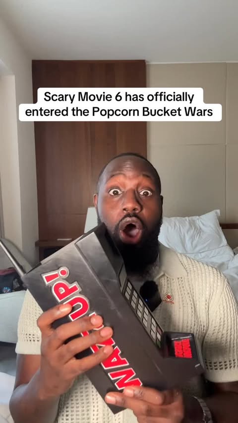 Instagram post by @straw_hat_goofy for Paramount Pictures. Caption reads: @scarymovie is in theaters 6/5 @paramountpics #ad....