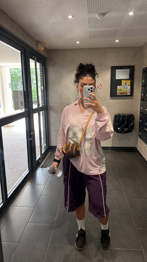 Instagram post by @mimi_fitboxing for Teveo. Caption reads: Total look teveo (code : MARIAMEFR) (....