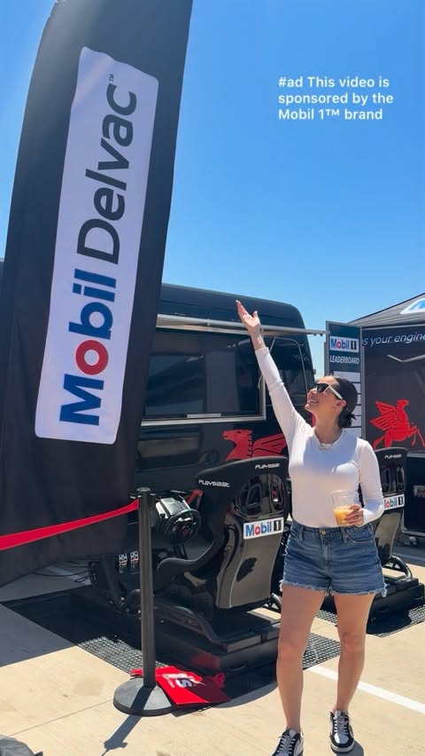 Instagram post by @notyouravg_mom for New Engen Creators. Caption reads: #ad #sponsoredbyMobil1™ Just went to the BJ’s....