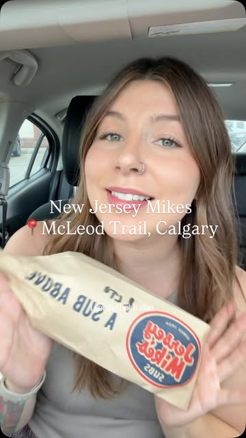 Instagram post by @millionsofreviews for Jersey Mike's Subs. Caption reads: jersey mikes has arrived in calgary and if you see....